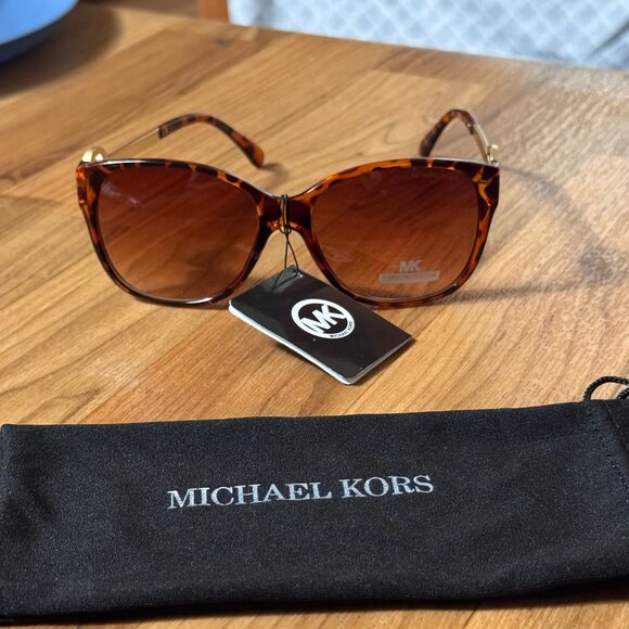 Michael Kors M8818 Women’s Sunglasses 58mm Tortoise Brown MK Logo main image 12